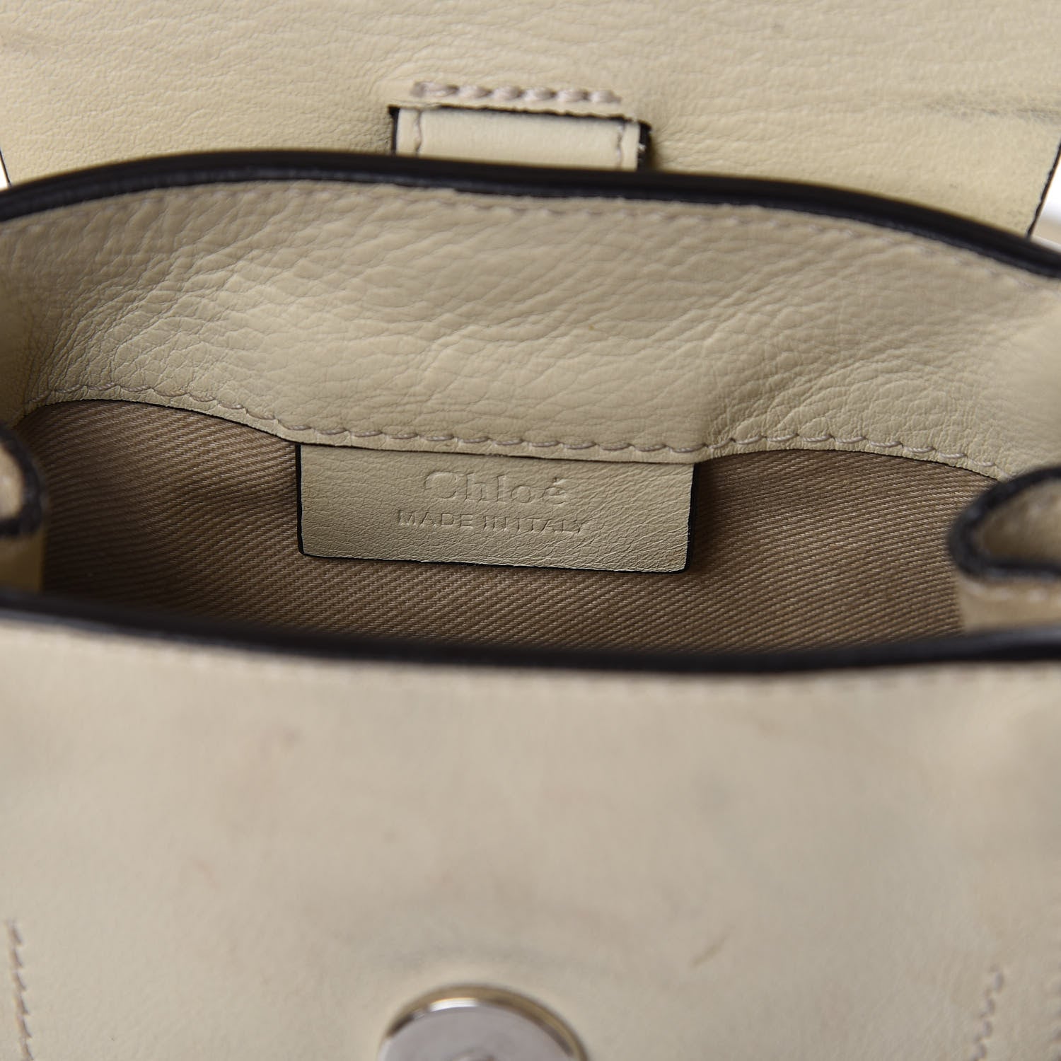 Chloe Suede Calfskin Small Faye Backpack Off White 7 of 10