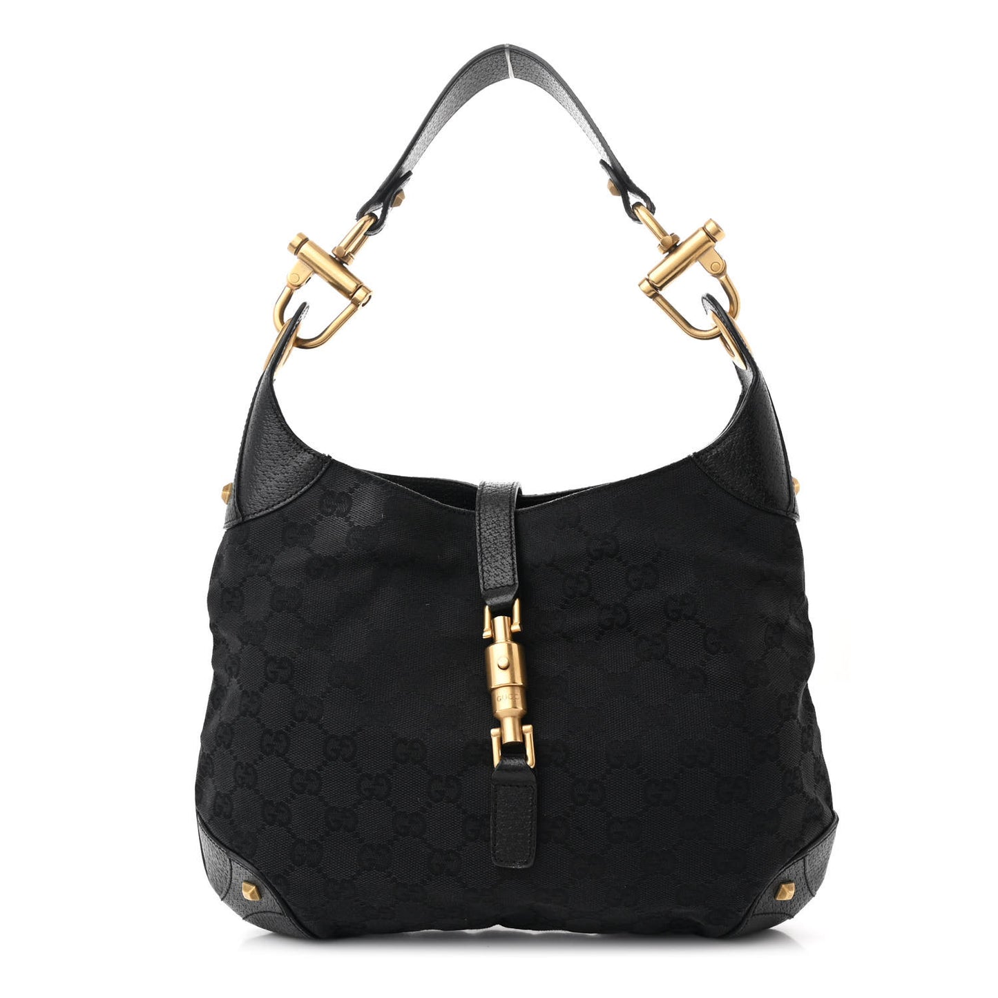 Monogram Piston Lock Jackie O Hobo Black