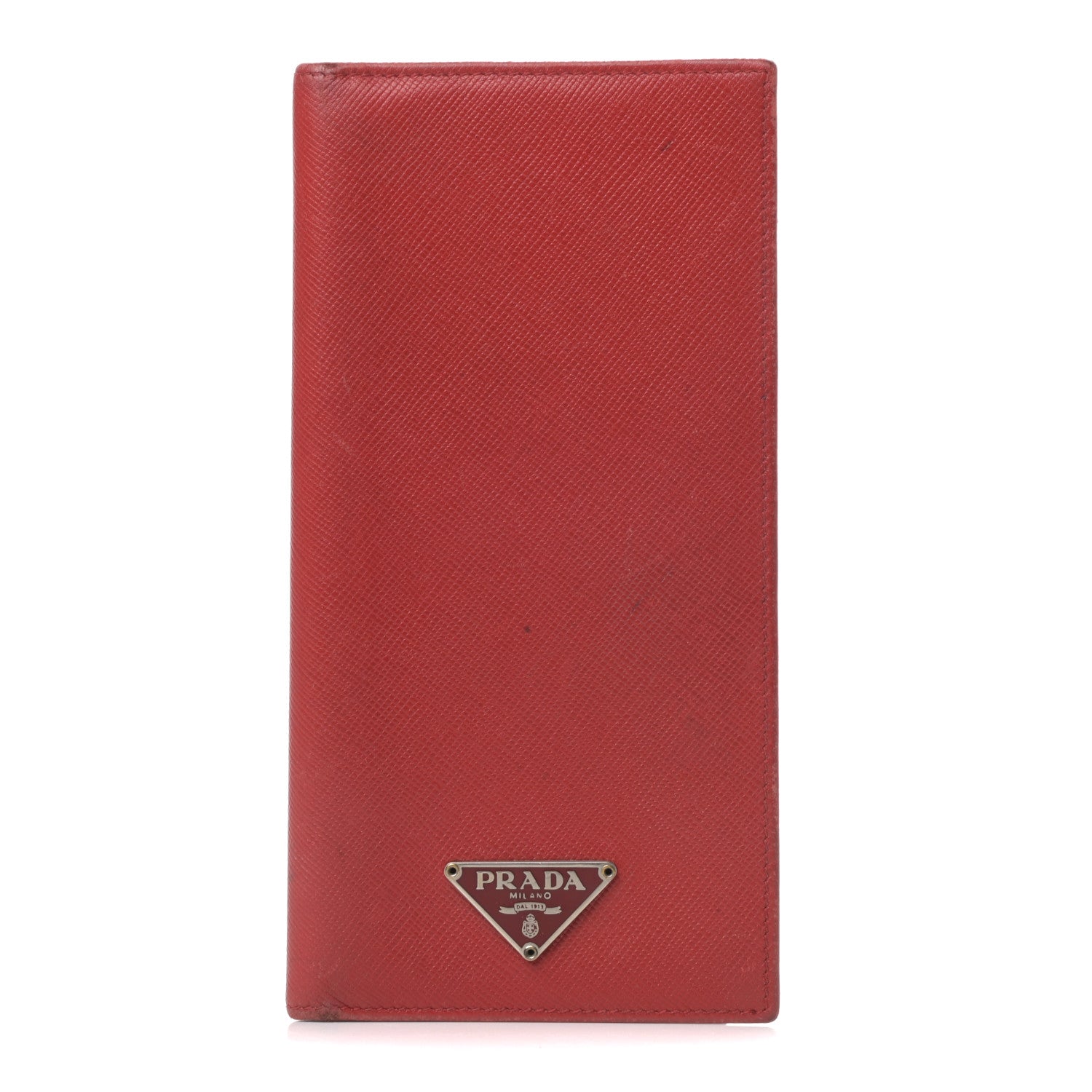 Prada Saffiano Checkbook Cover Rosso 1 of 7