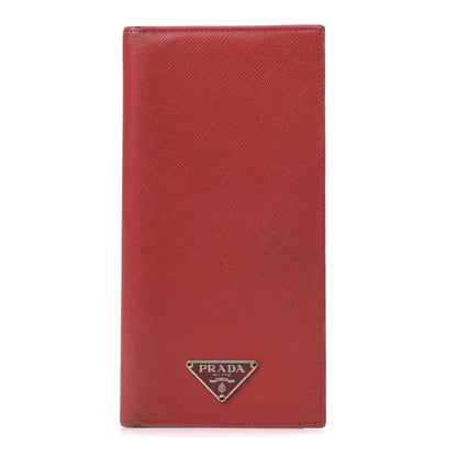 Prada Saffiano Checkbook Cover Rosso 1 of 7