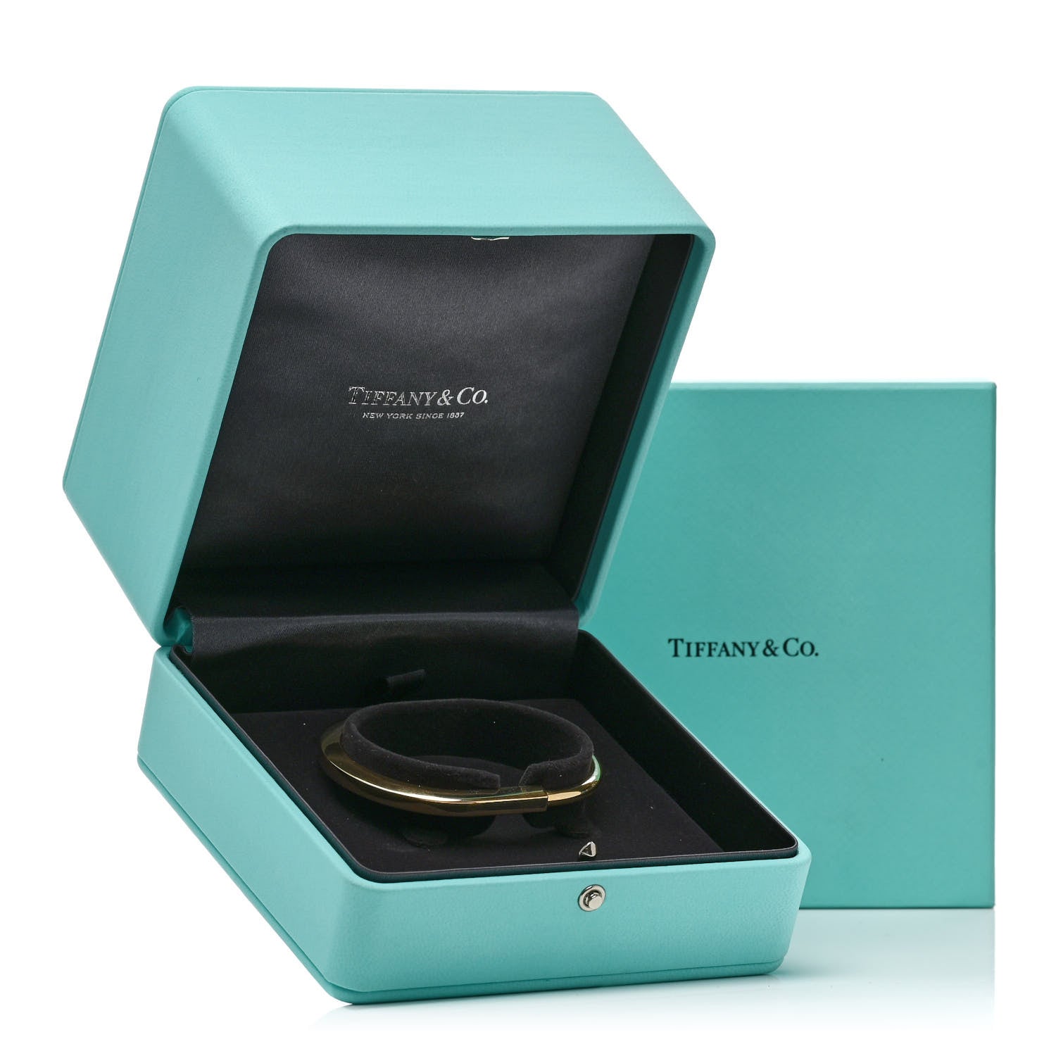 Tiffany 18K Yellow Gold Tiffany Lock Bangle Bracelet 4 of 4