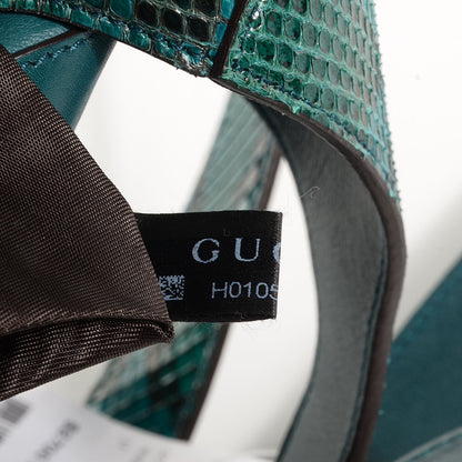 Gucci Python Medium Jackie Shoulder Hobo Malachite Green 5 of 9