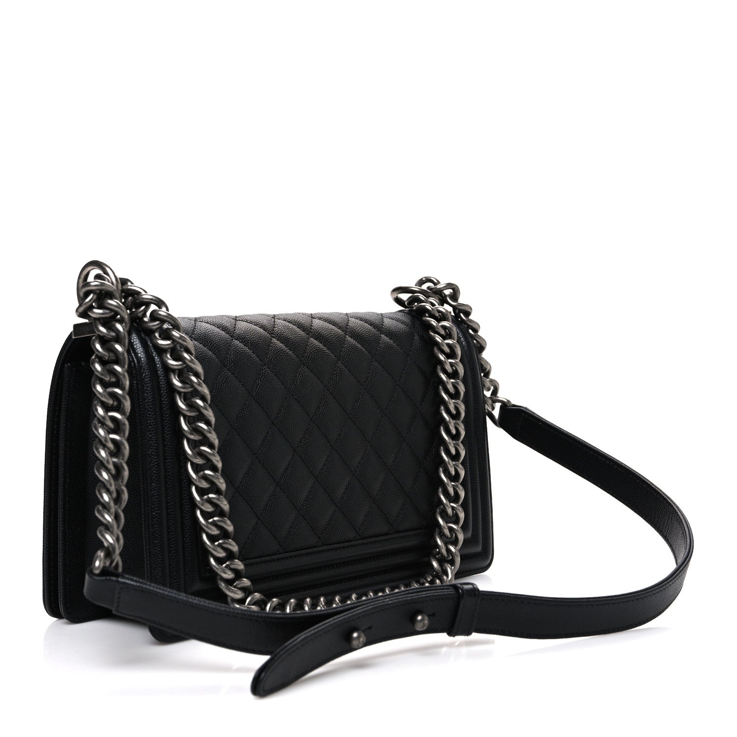 Chanel Caviar Quilted Medium Boy Flap Black 2 of 9