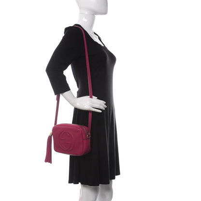 Gucci Pebbled Calfskin Small Soho Disco Bag Bright Bougainvillea 2 of 15