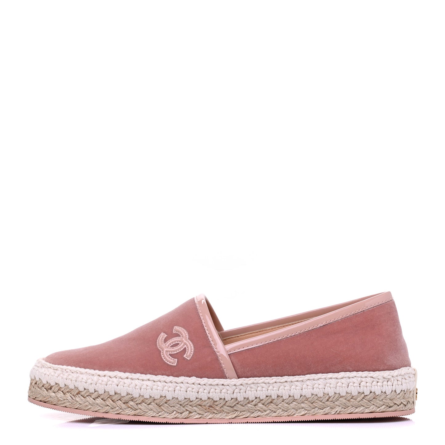 Velvet Patent CC Espadrilles 36 Pink