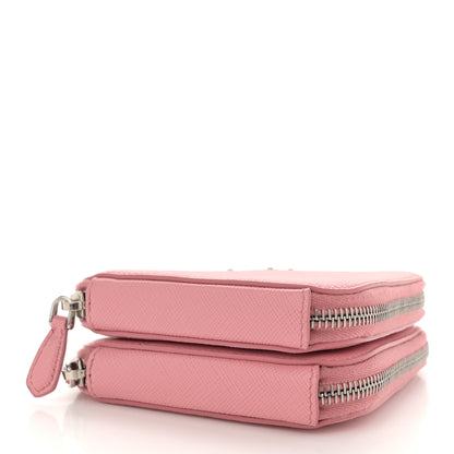Prada Saffiano Mini Triangle Crossbody Pouch Petalo 4 of 12