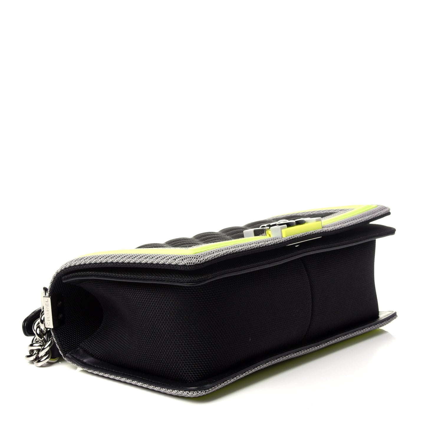 Canvas Quilted Medium Fluo Boy Flap Black Grey Yellow