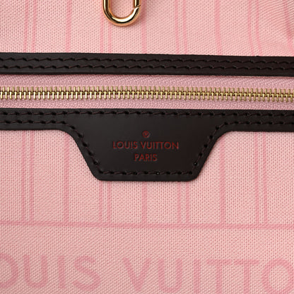 Louis Vuitton Damier Ebene Neo Neverfull MM Rose Ballerine 7 of 14