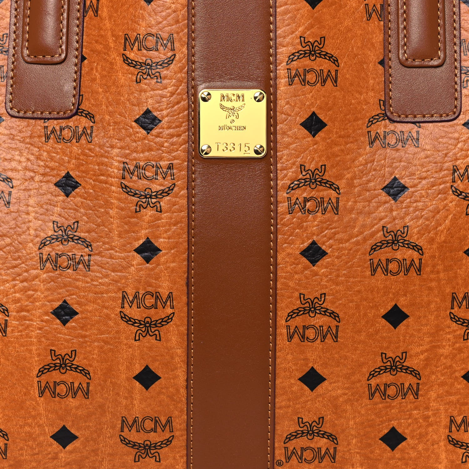 MCM Visetos Large Liz Reversible Shopper Tote Cognac 6 of 19