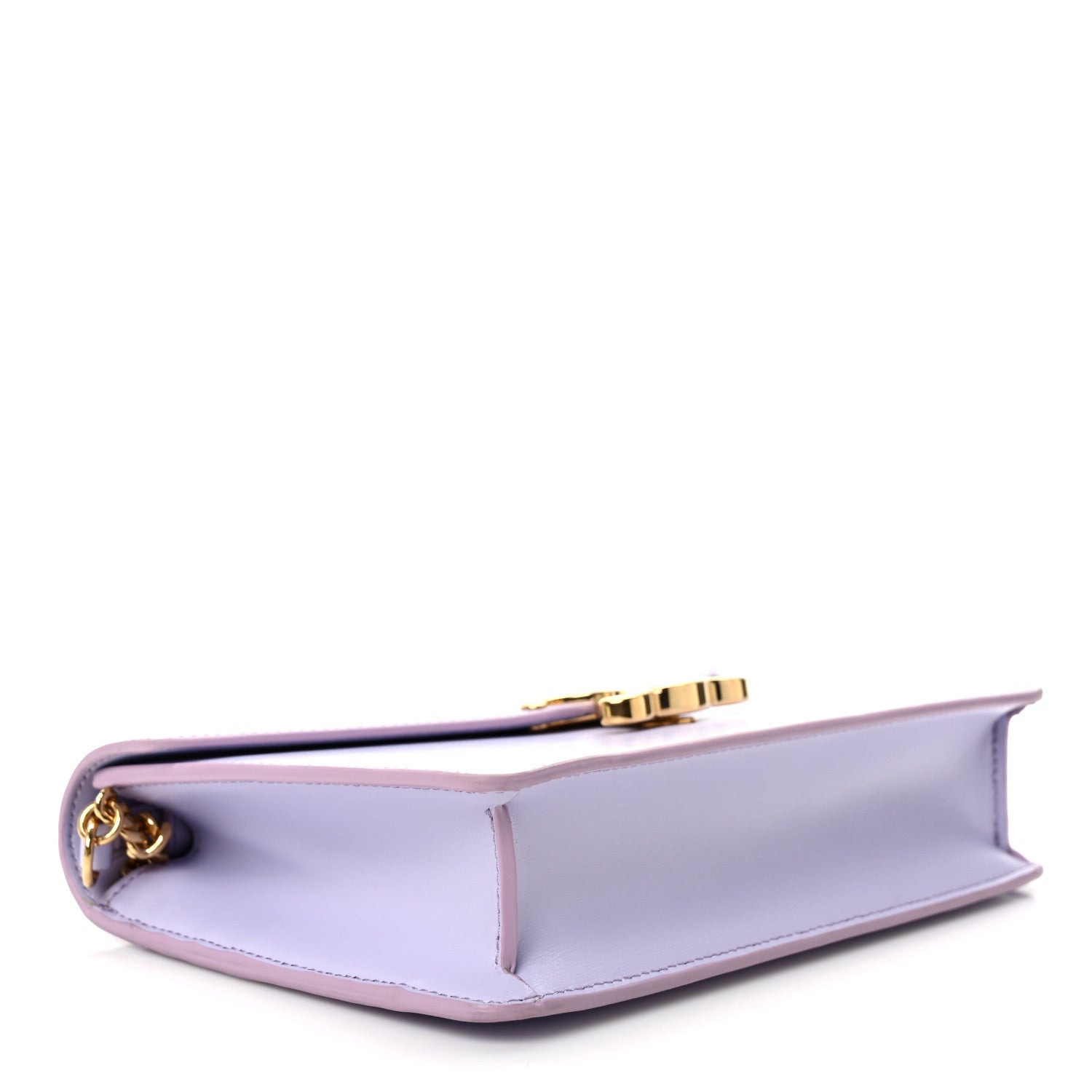 Celine Shiny Calfskin Triomphe Margo Wallet on Chain Light Lavender 4 of 9