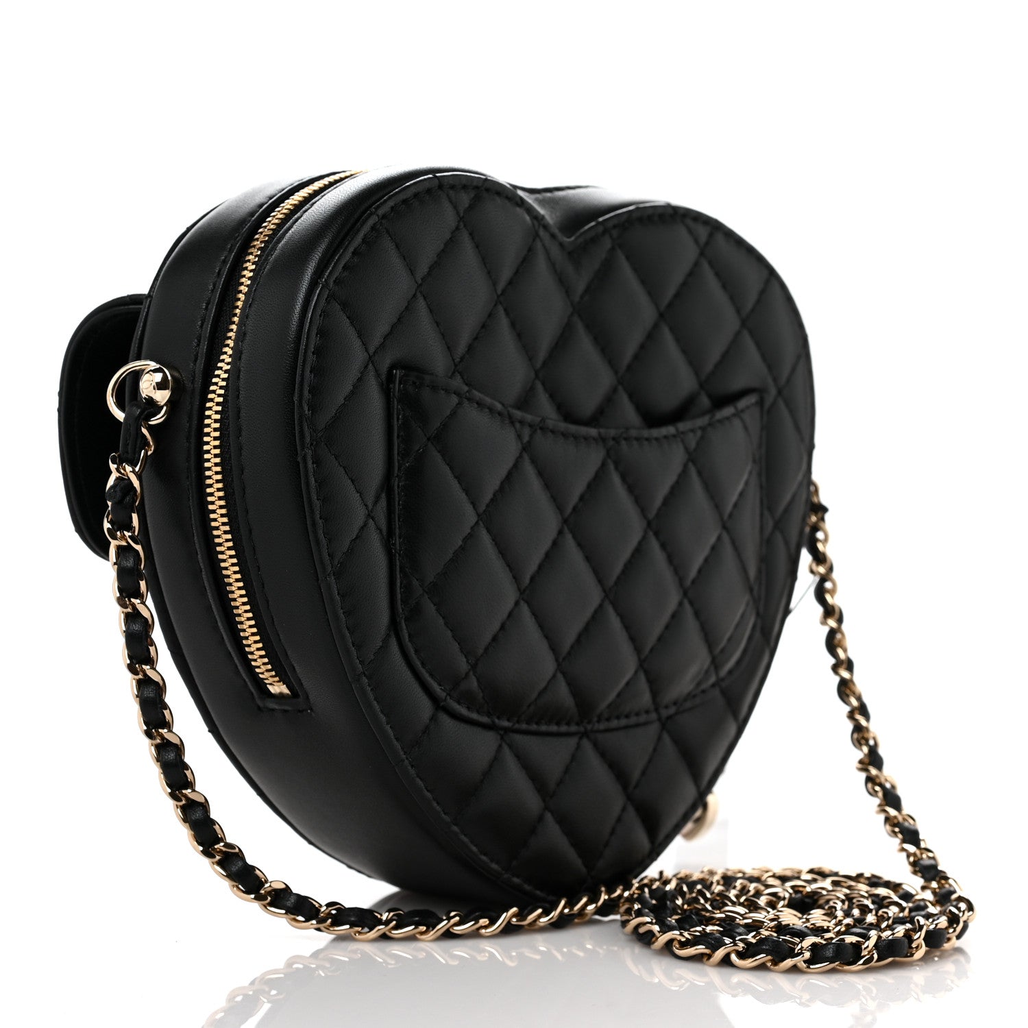 Chanel Lambskin Quilted CC In Love Heart Bag Black 3 of 10