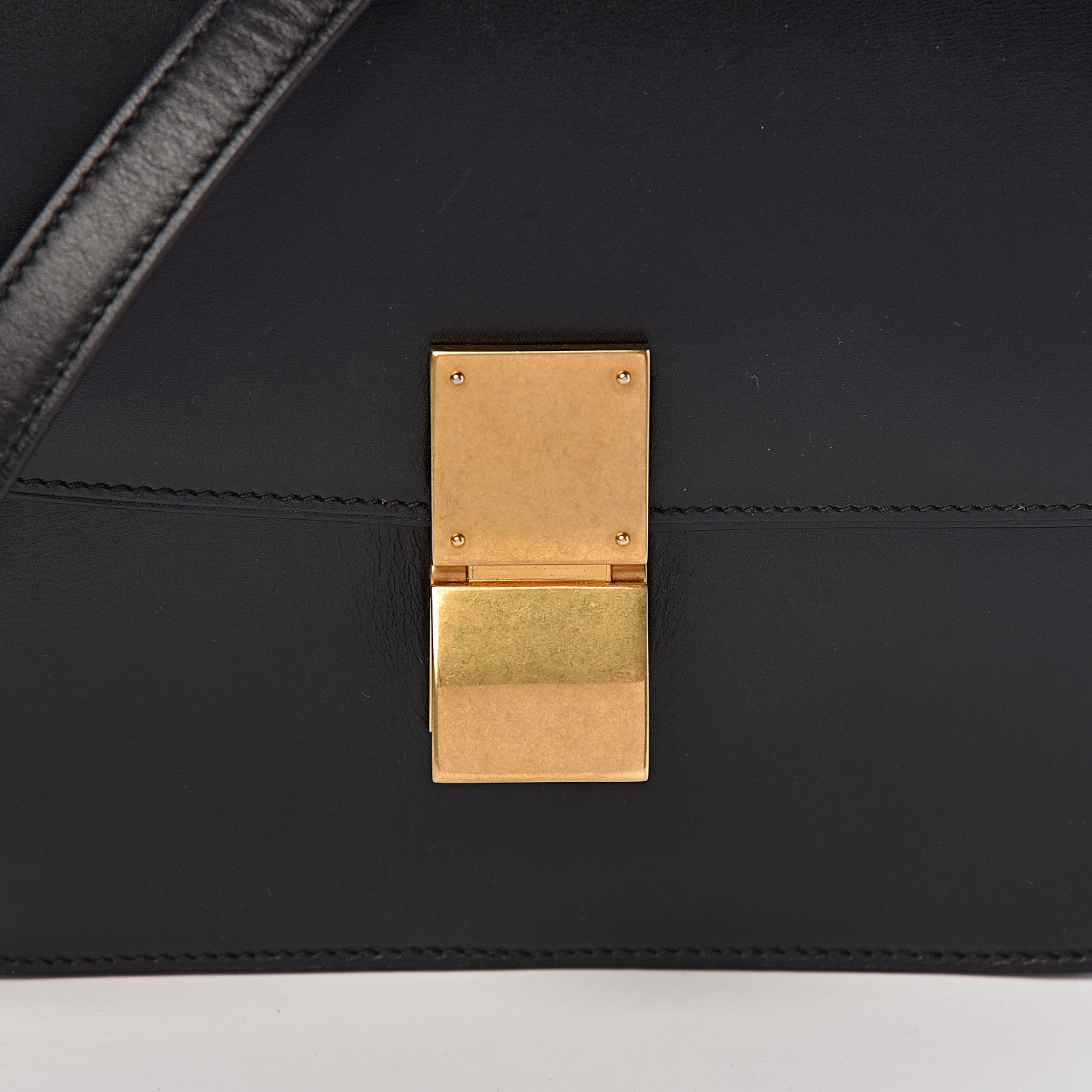 Celine Box Calfskin Medium Classic Box Flap Bag Black 8 of 10