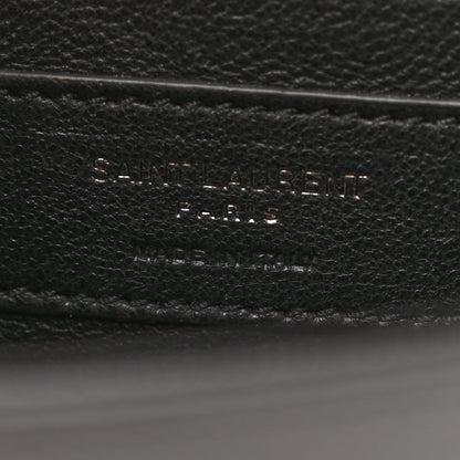 Saint Laurent Grain De Poudre Small Monogram Monochrome Kate Satchel Black 6 of 10