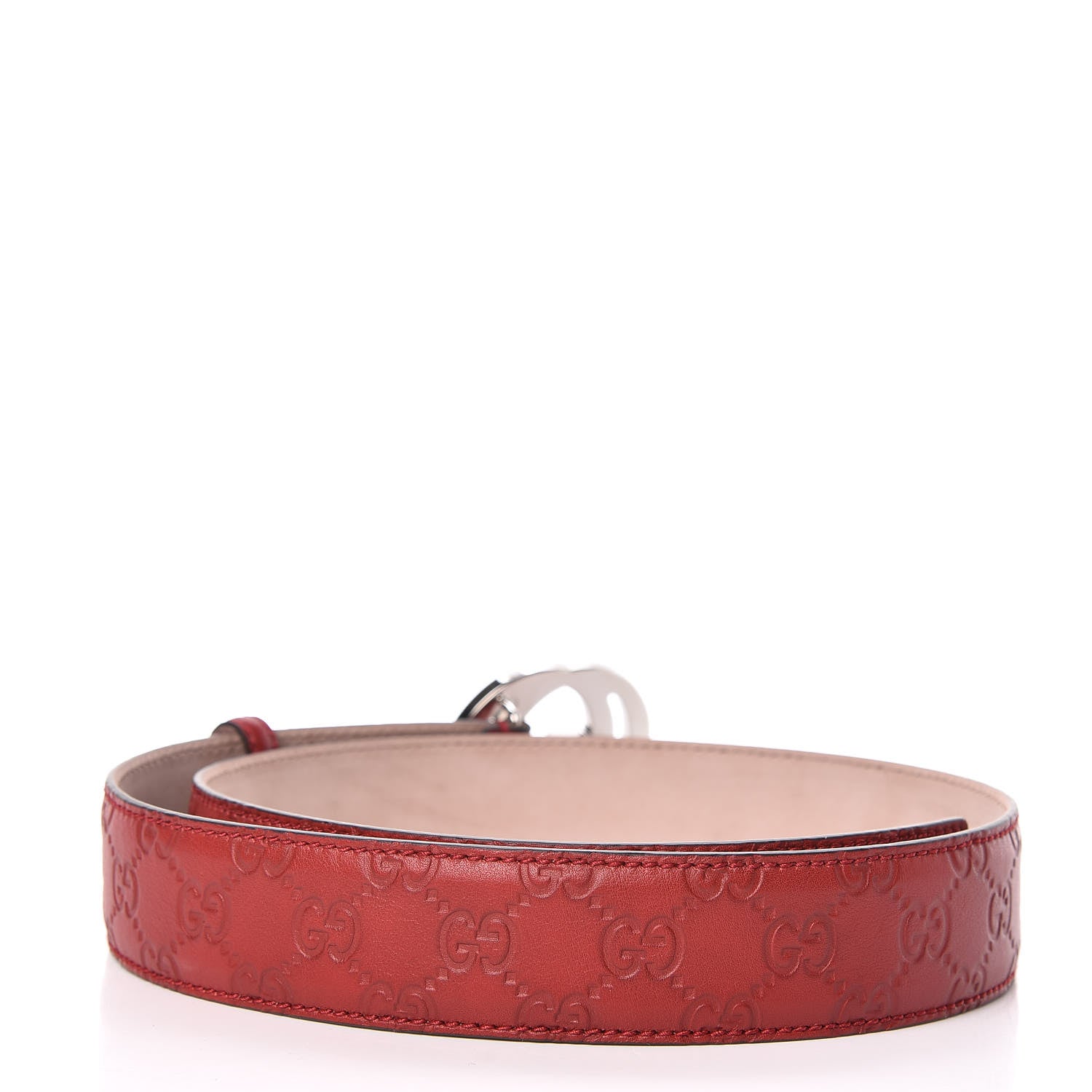 Gucci Guccissima Interlocking G 40mm Belt 90 36 Red 3 of 6