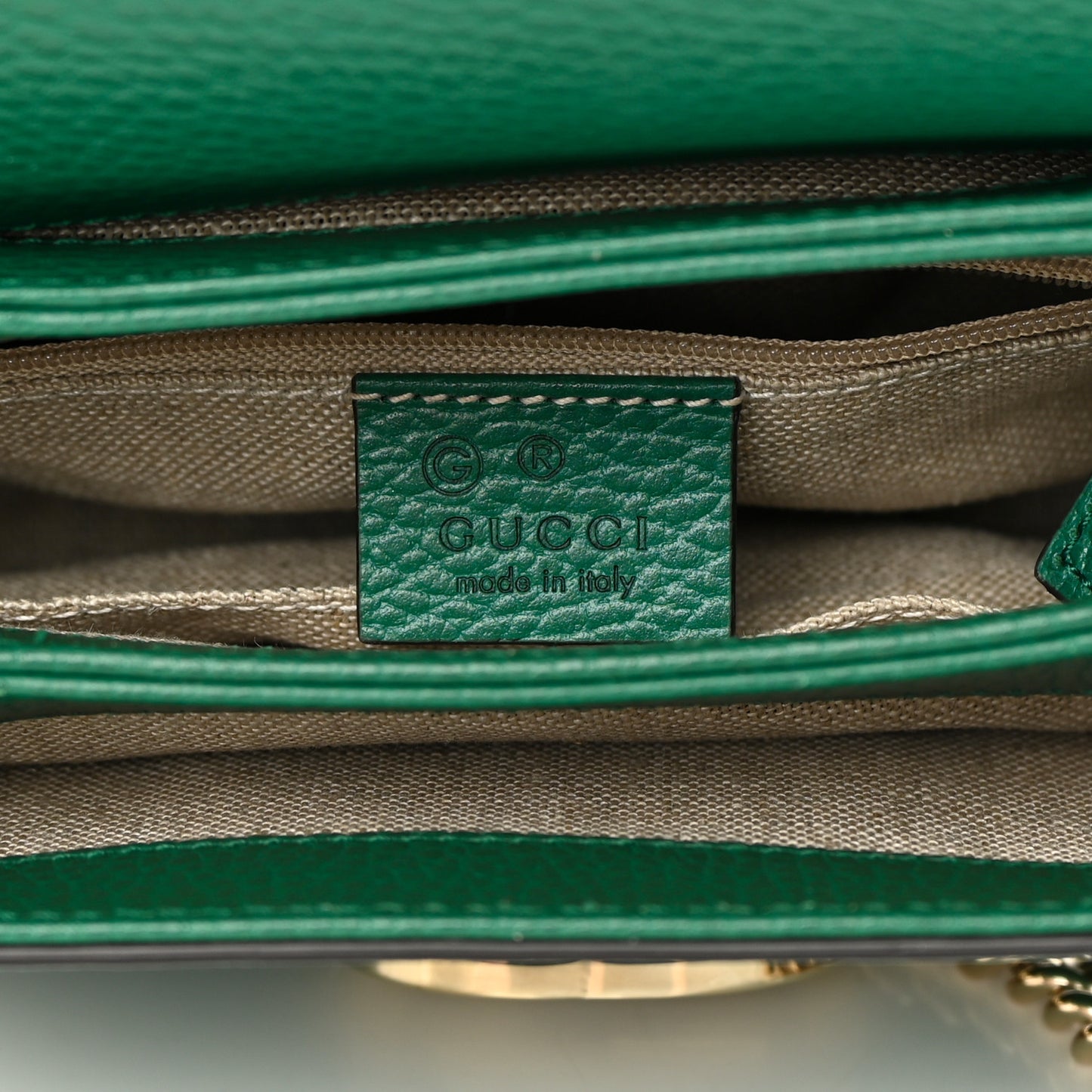 Dollar Calfskin Interlocking G Crossbody Bag Emerald