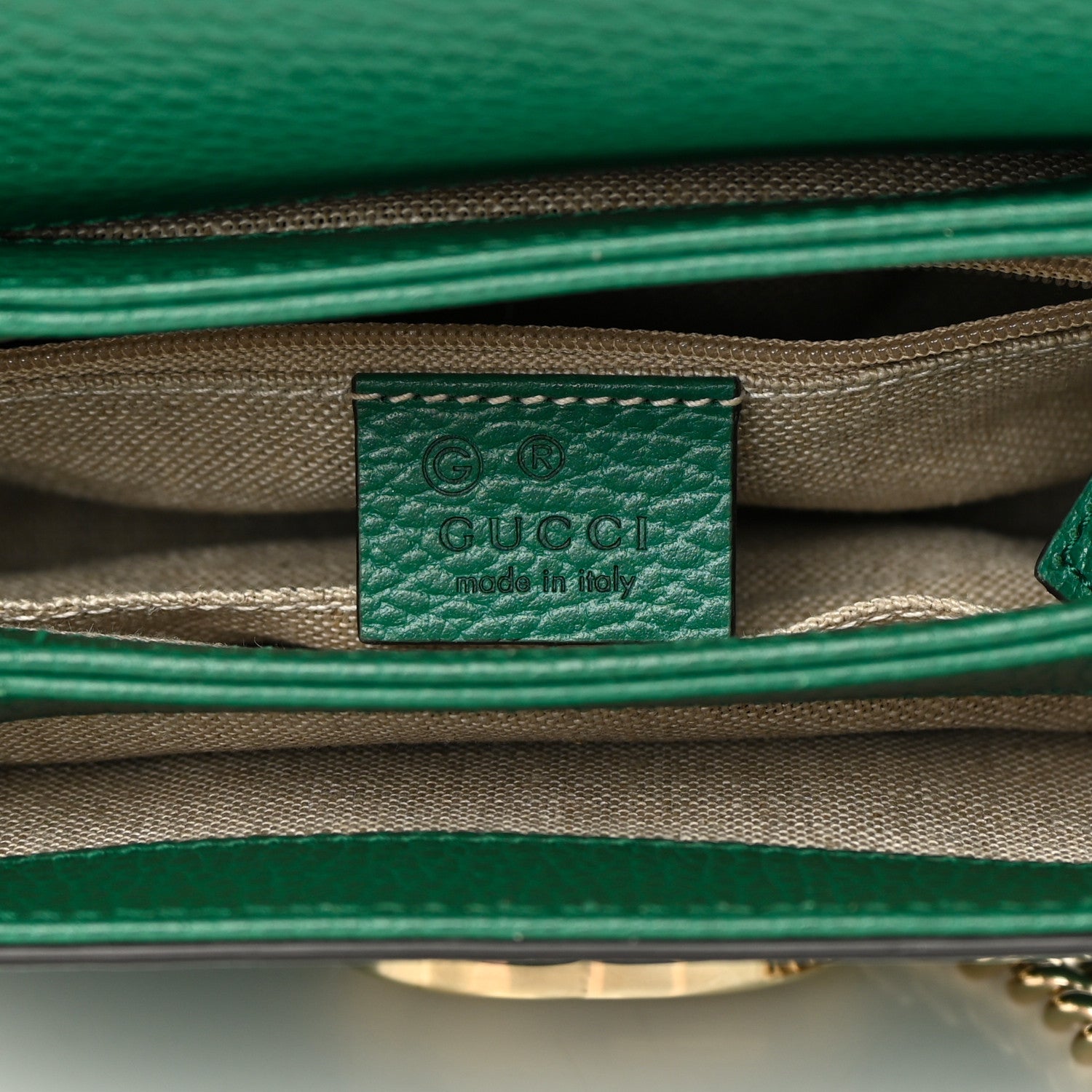 Gucci Dollar Calfskin Interlocking G Crossbody Bag Emerald 6 of 12