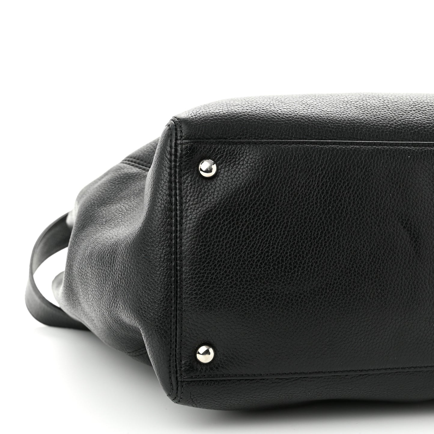 Calfskin Cerf Executive Shopper Tote Black