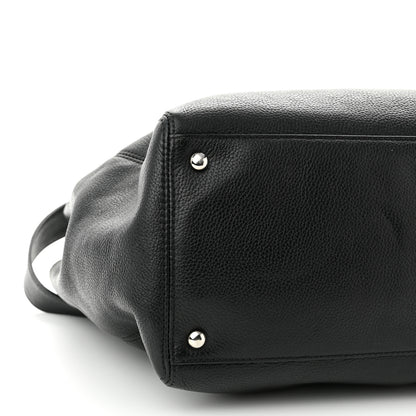 Chanel Calfskin Cerf Executive Shopper Tote Black 10 of 13