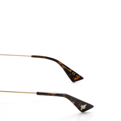 Gucci Round Frame Sylvie Web Sunglasses GG0105S Gold 7 of 9