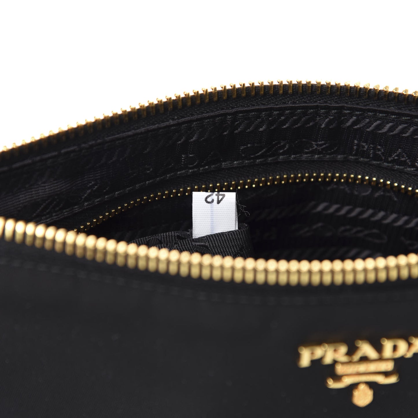 Tessuto Nylon Soft Calfskin Shoulder Bag Black