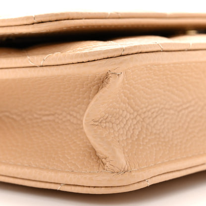 Chanel Caviar Quilted Wallet On Chain WOC Beige 10 of 12
