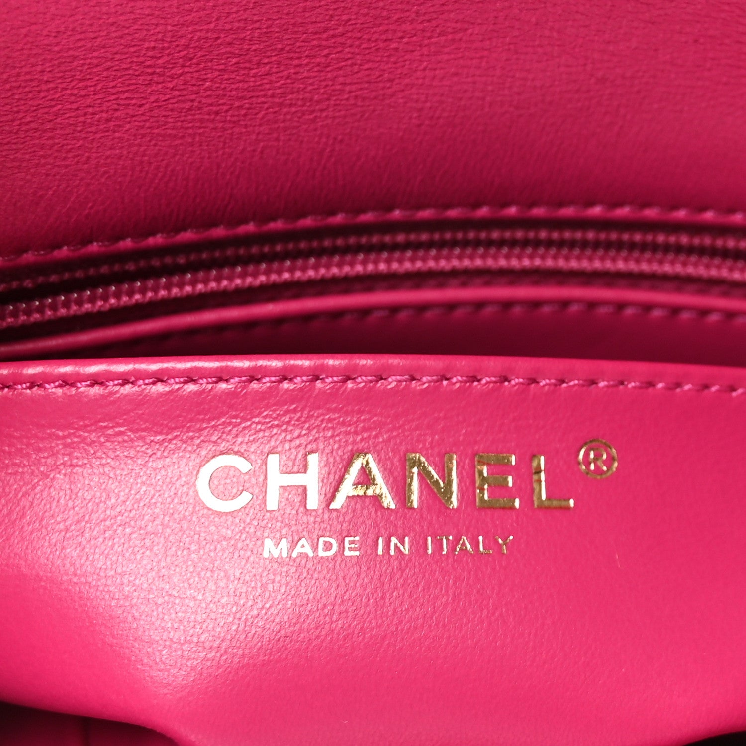 Chanel Lambskin Quilted Mini Pearl Crush Flap Fuchsia 6 of 10