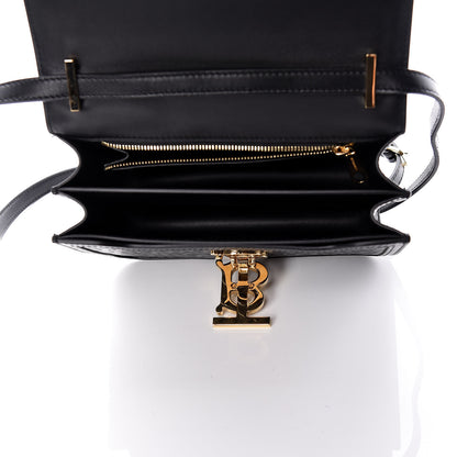 Burberry Calfskin Monogram Embossed Small TB Bag Black 5 of 10