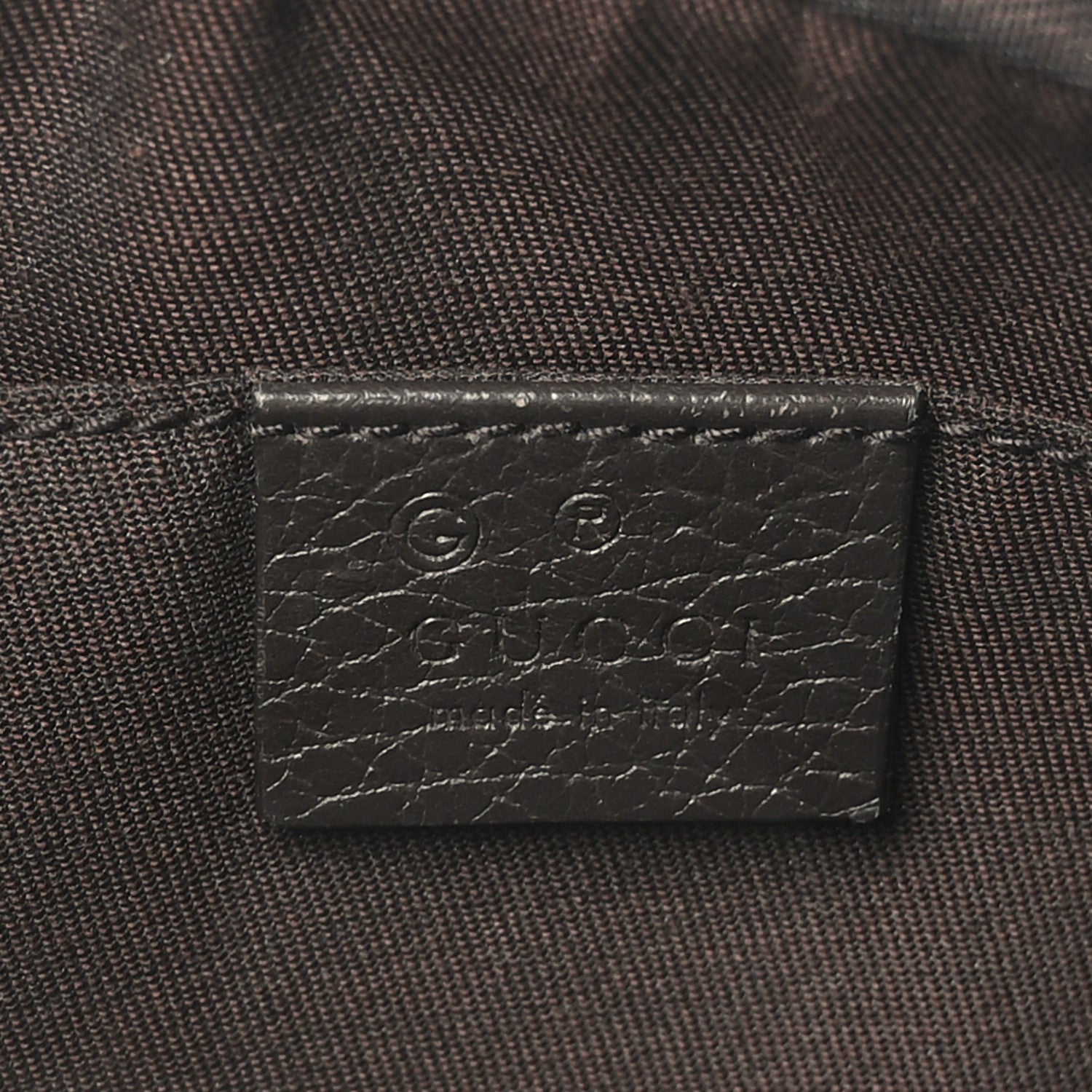 Gucci Monogram Dollar Calfskin Belt Bag Beige Ebony Testa di Moro Marrone Scuro 6 of 10
