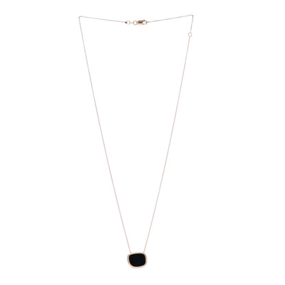 Roberto Coin 18K Rose Gold Black Jade Amphibole Pendant Necklace 3 of 4