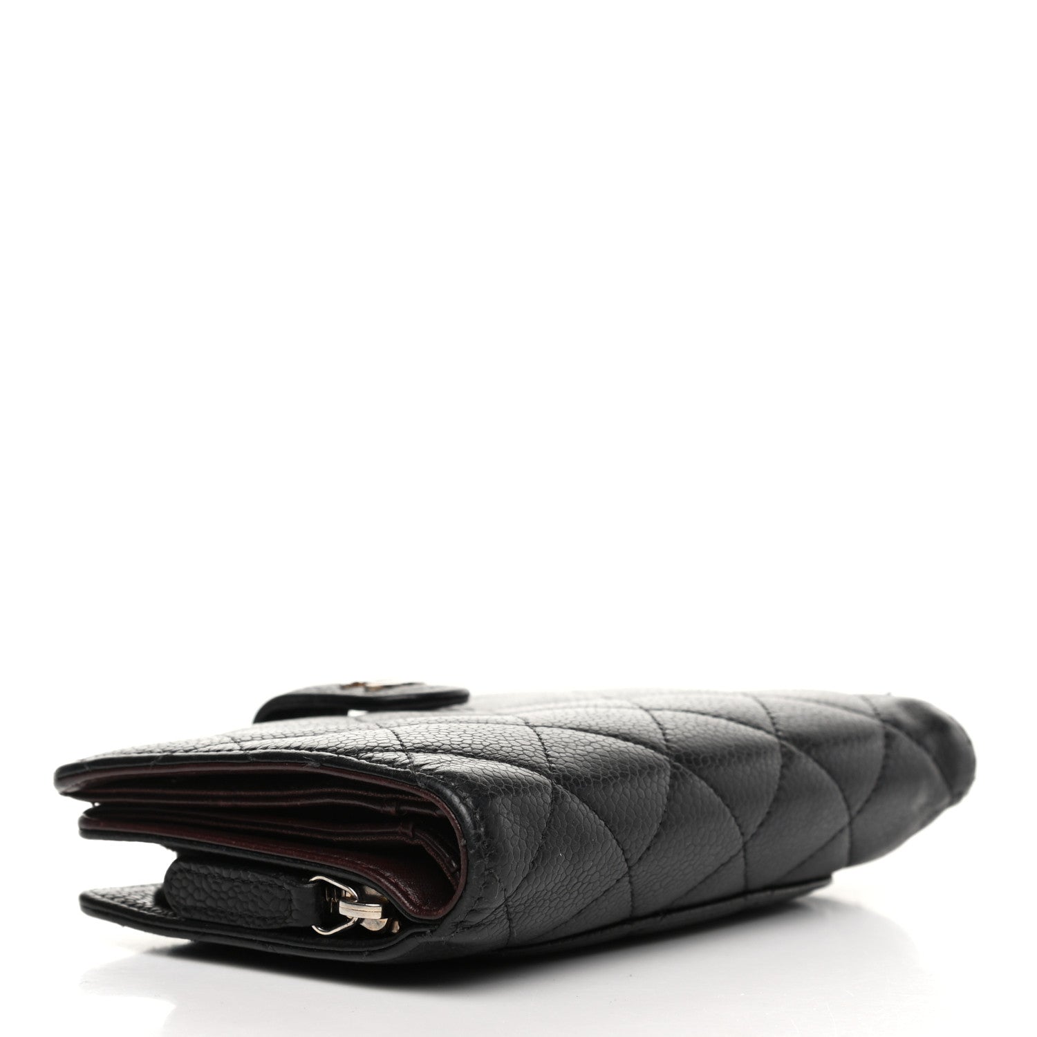 Chanel Caviar Quilted Zipped Pocket Wallet Black 4 of 13