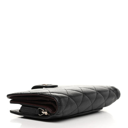 Chanel Caviar Quilted Zipped Pocket Wallet Black 4 of 13