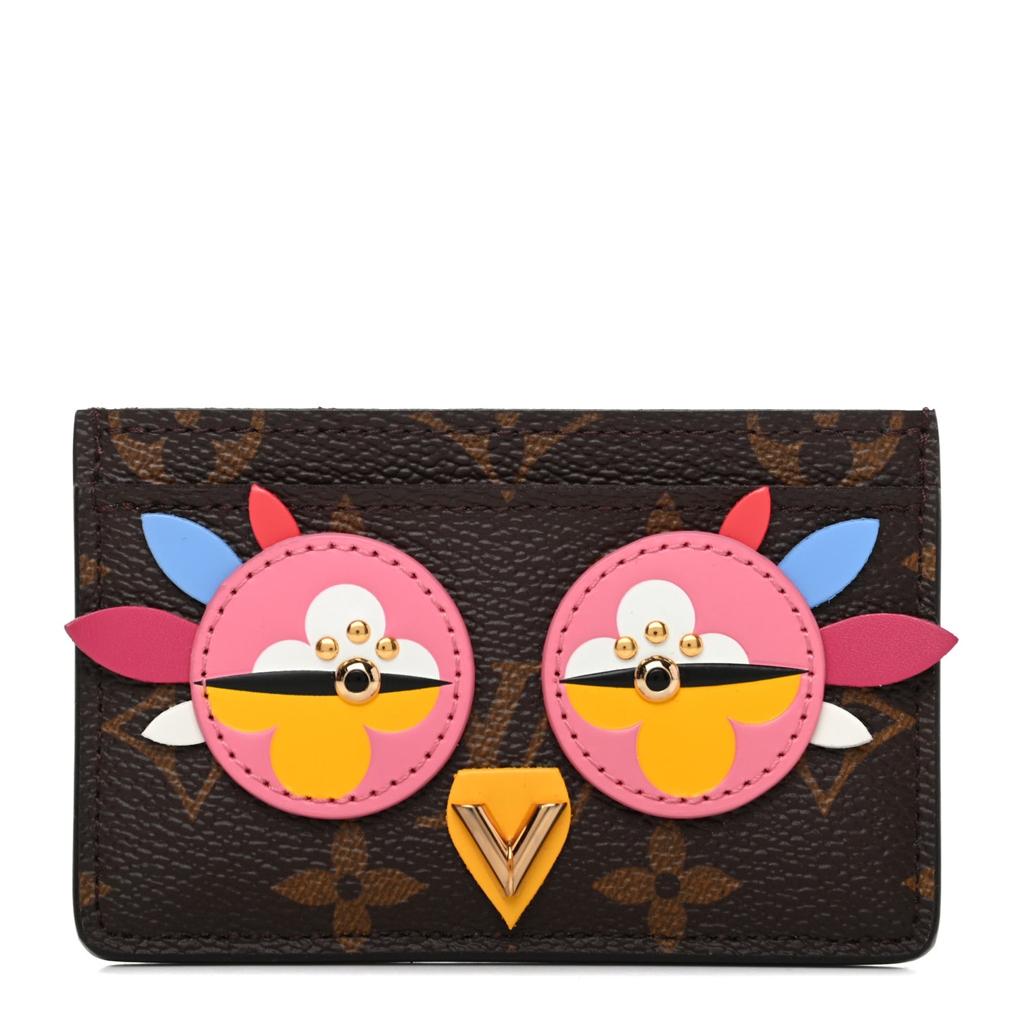 Monogram Lovely Birds Card Holder