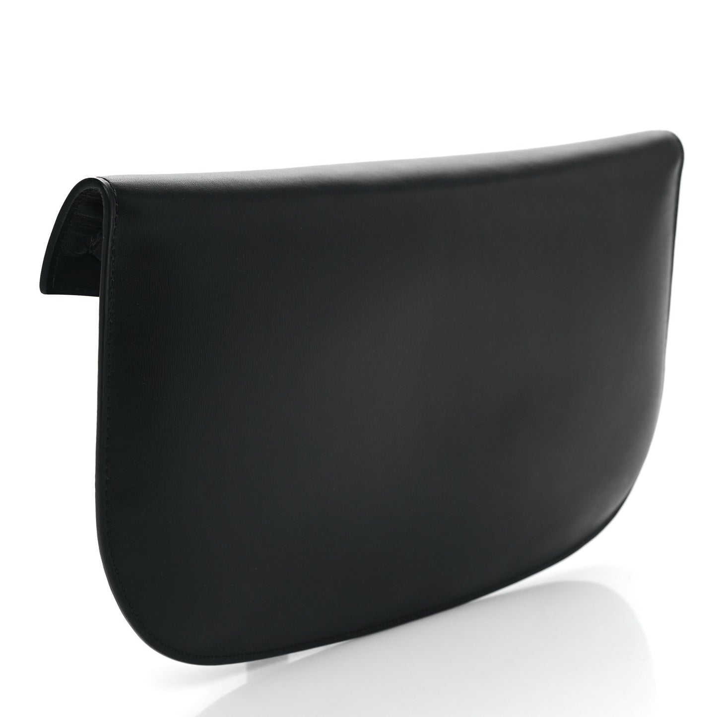 Box Calfskin Double Je Clutch Black