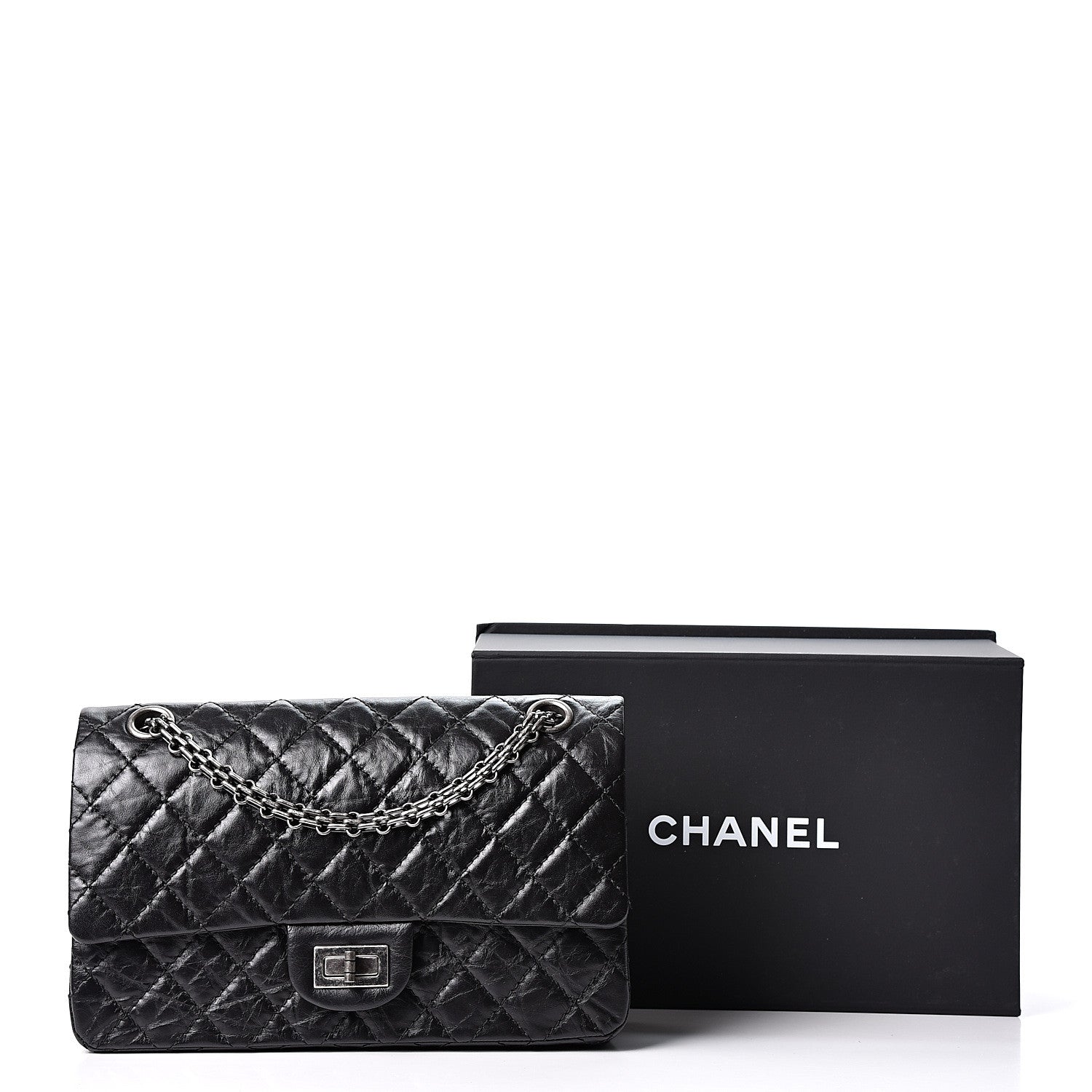 Chanel Aged Calfskin Quilted 2.55 Reissue 225 Flap Black 10 of 10