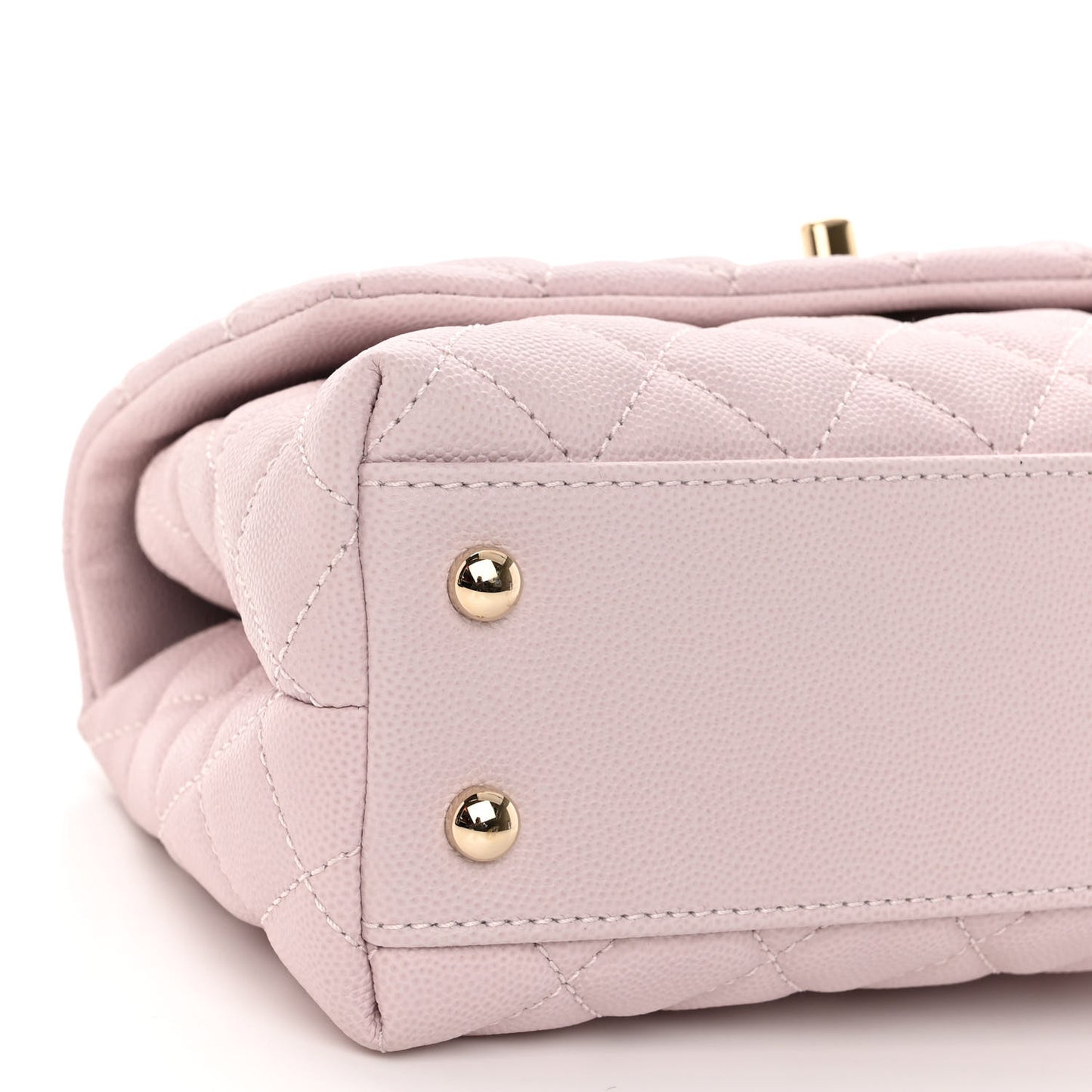 Caviar Quilted Mini Coco Handle Flap Lilas Lilac