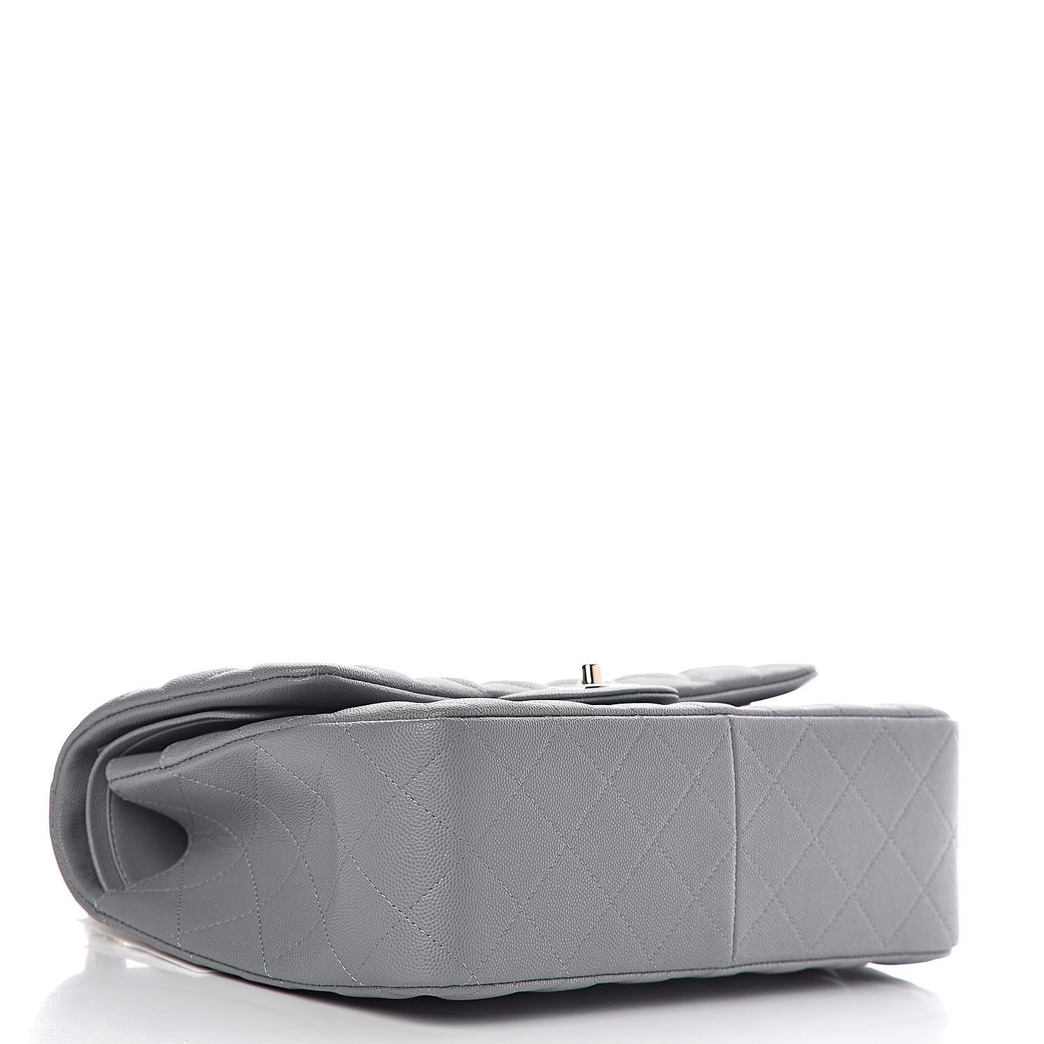 Chanel Caviar Quilted Jumbo Double Flap Grey 4 of 11