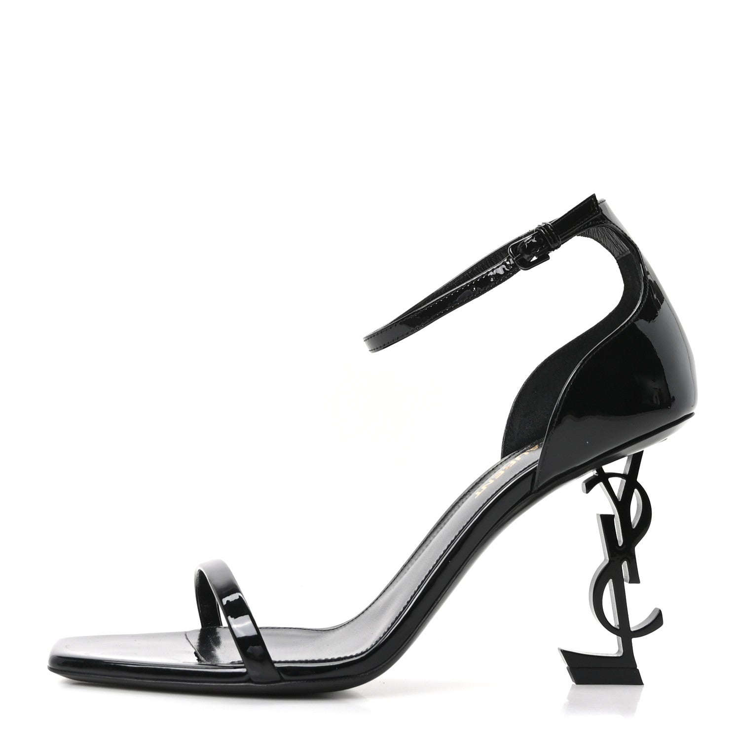 Saint Laurent Vernice Chiffon Opyum 85 Sandals 37 Black 1 of 9