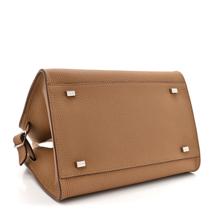 The Row Matte Grained Calfskin Soft Margaux 10 Bag Sandpit 4 of 9