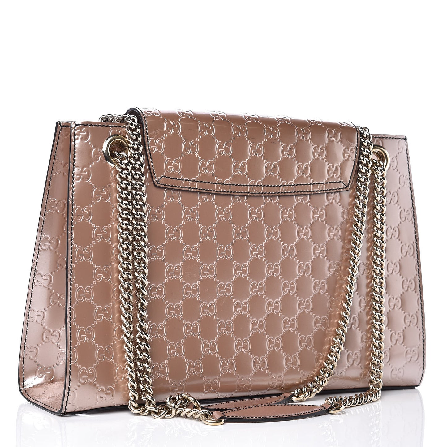 Shine Guccissima Large Emily Chain Shoulder Bag Dark Cipria