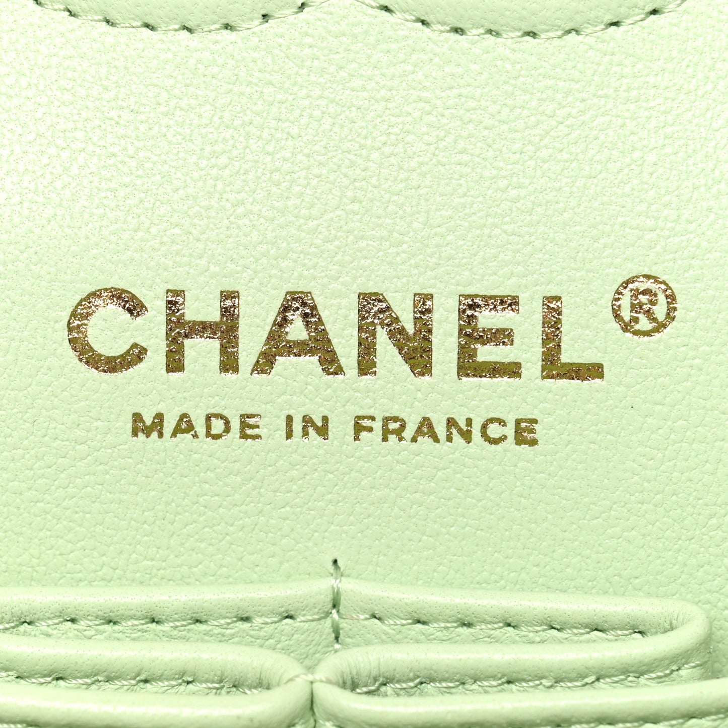 Caviar Quilted Small Double Flap Light Green