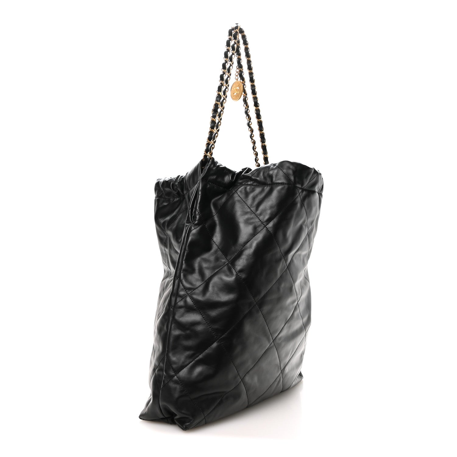 Chanel Calfskin Quilted Large Chanel 22 Black White 3 of 10
