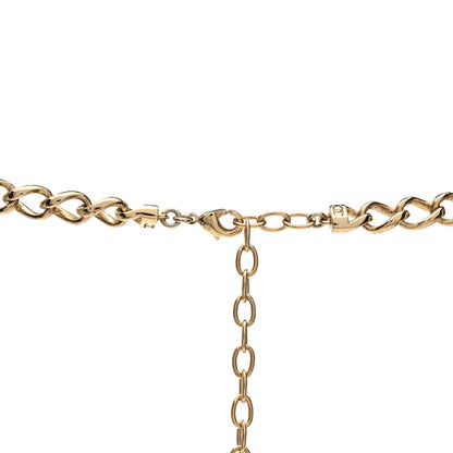Chanel Lambskin CC Chain Reversible Pendant Necklace Gold Black 5 of 6