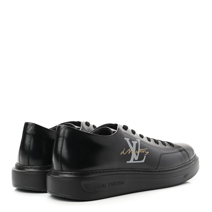 Louis Vuitton Calfskin Mens LV Beverly Hills Sneakers 10 Black 4 of 8