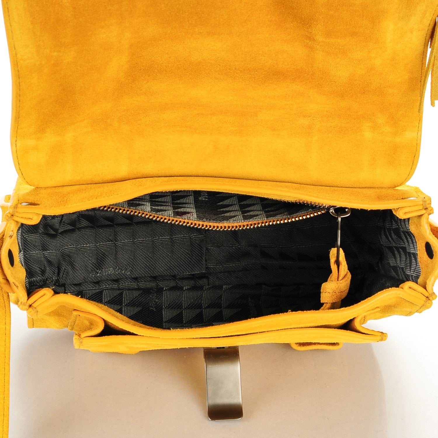 Proenza Schouler Suede Fringed PS1 Crossbody Pouch Gold 5 of 7