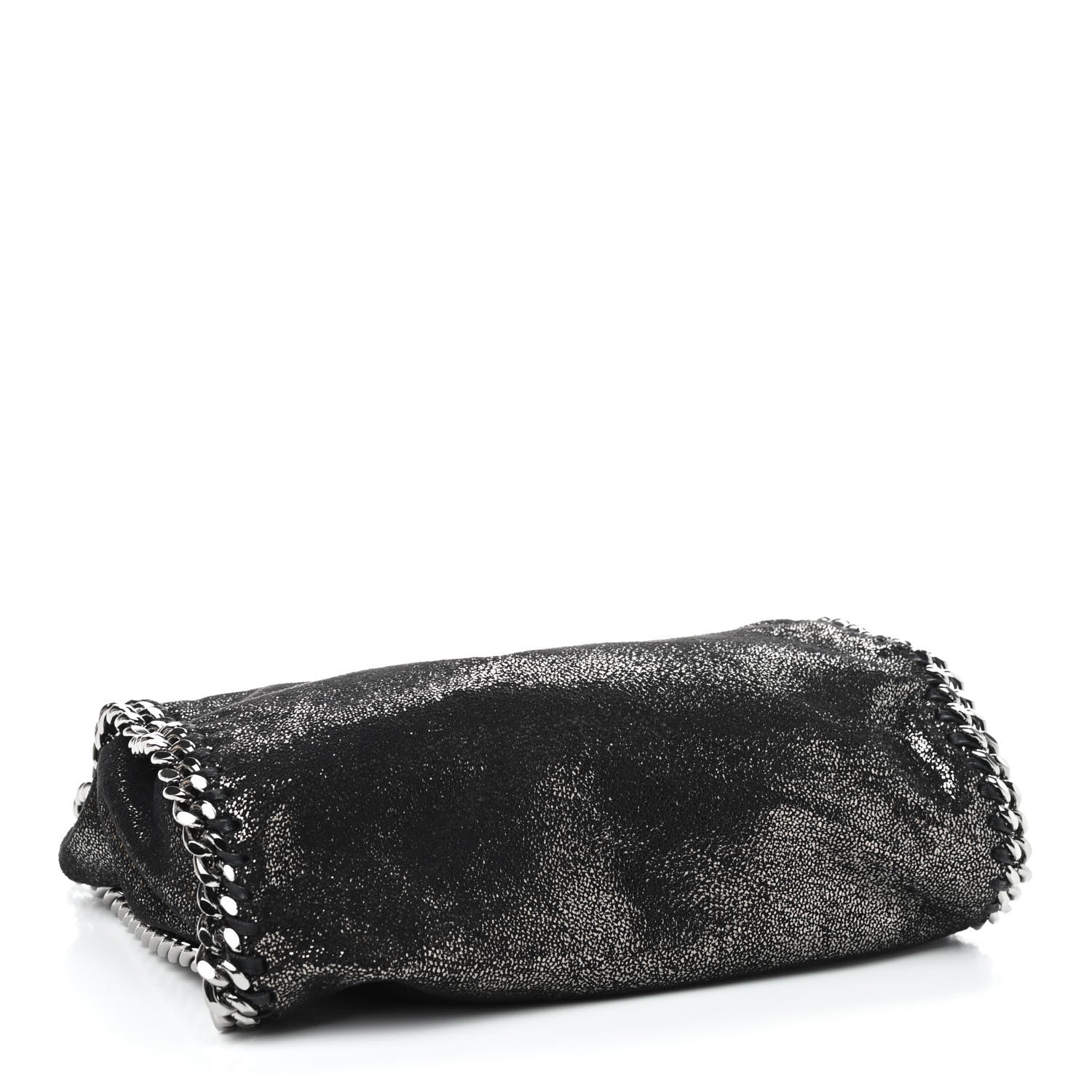 Stella McCartney Chamois Shiny Dotted Mini Falabella Fold Over Tote Ruthenium 4 of 9