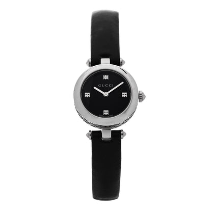 Gucci Stainless Steel Calfskin 27mm Diamantissima Quartz Watch Black 1 of 5