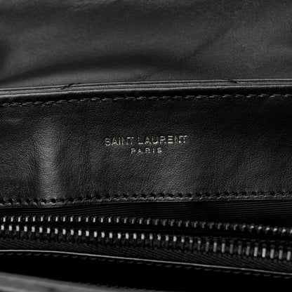 Saint Laurent Calfskin Y Quilted Monogram Monochrome Small Loulou Chain Satchel Black 6 of 12