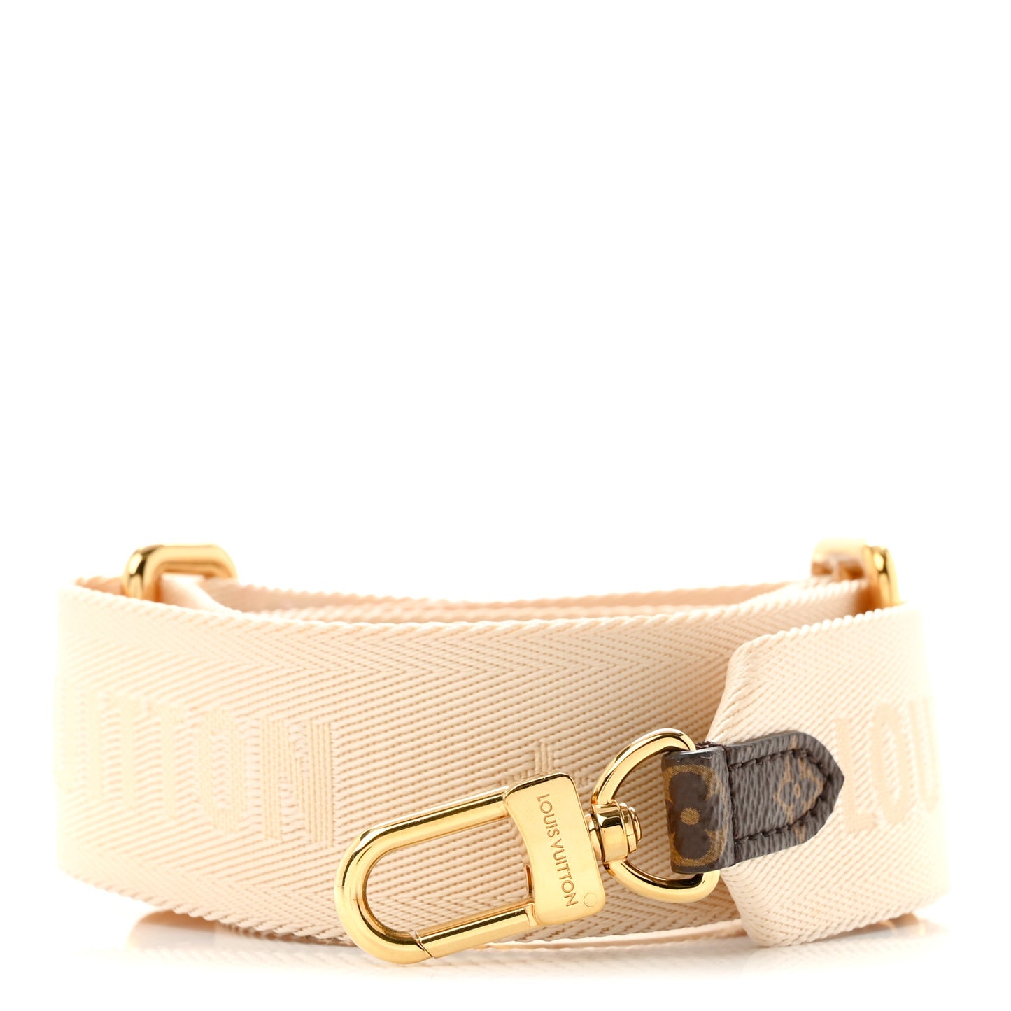 Jacquard Monogram Adjustable Shoulder Strap New Creme