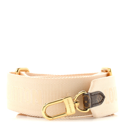 Louis Vuitton Jacquard Monogram Adjustable Shoulder Strap New Creme 1 of 3