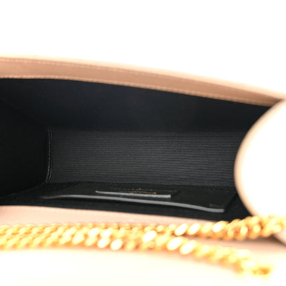 Saint Laurent Grain De Poudre Textured Mixed Matelasse Triquilt Small Monogram Satchel Dark Beige 5 of 10